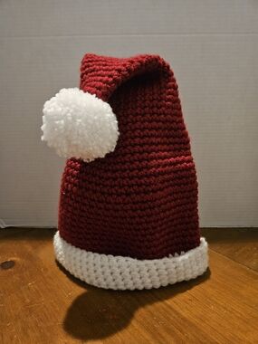 Red and White Crochet Santa Hat - Accessories